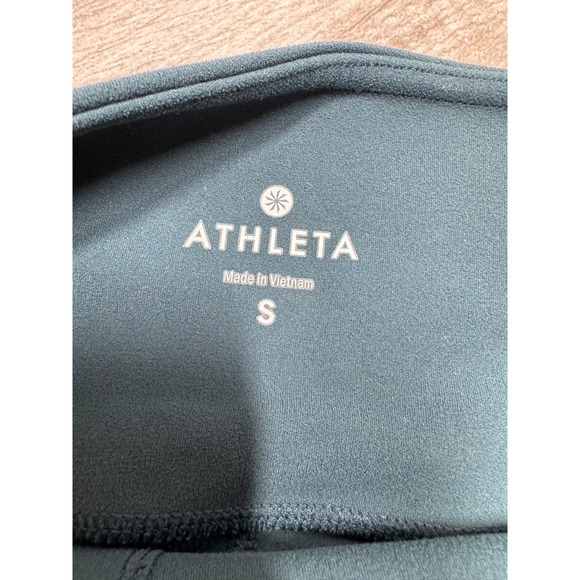 Athleta High Waisted Teal Green Athletic Leggings with Pockets Size S - Picture 3 of 4
